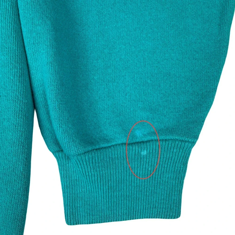 Vintage Yellowstone Crewneck Sweatshirt Teal Hanes USA Made Medium - Picture 4 of 10